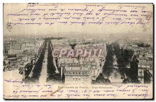 Cartes postales Panorama de Paris Vue Generale