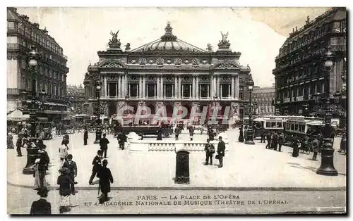 Ansichtskarte AK Paris La Place De L Opera Et Academie Nationale De Musique