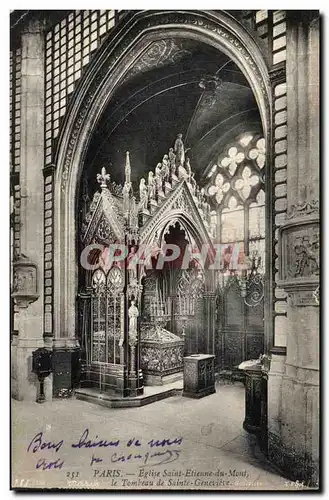 Ansichtskarte AK Paris Eglise Saint Etienne de Mont Le tombeau de Sainte Genevieve