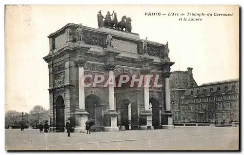 Ansichtskarte AK Paris L Arc de Triomphe du Carrousel et le Louvre