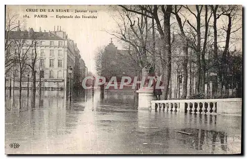 Cartes postales Paris Esplanade des Invalides Janvier 1910