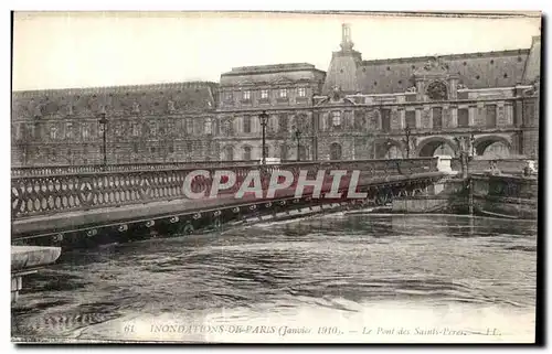 Cartes postales Inondations De Paris Janvier 1910 Le pont des Saints Peres