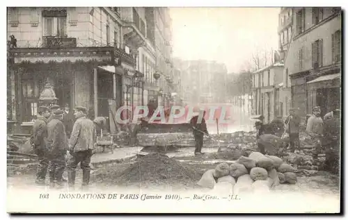 Cartes postales Inondations De Paris Rue Gros