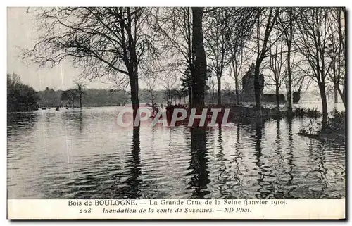 Ansichtskarte AK Bois de Boulogne La Grande crue de la seine Janvier 1910