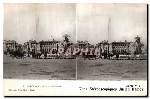 Ansichtskarte AK Vues Stereoscopiques Julien Damoy Paris Place de la Concorde