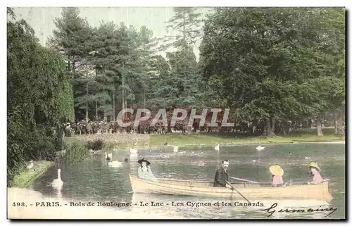 Cartes postales Paris Bois de Boulogne Le Lac Les Cygnes et les Canards