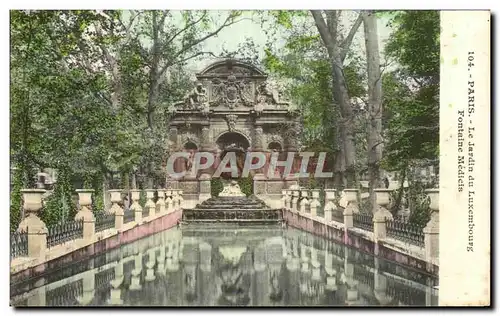 Ansichtskarte AK Paris Jardins du Luxembourg et Fontaine Medicis