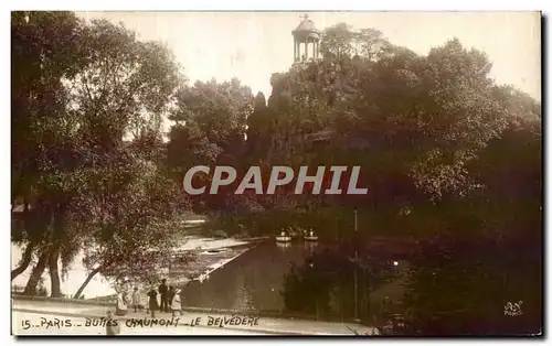 Cartes postales Paris Buttes Chaumont Le Belvedere