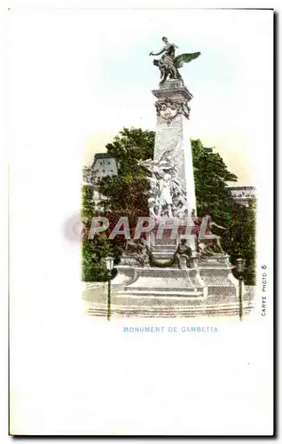 Cartes postales Monument De Gambetta Paris