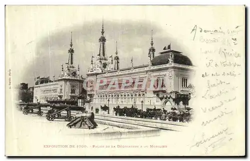 Cartes postales Paris Palais De La Decoration Du Mobilier Exposition 1900