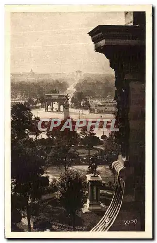 Ansichtskarte AK Paris Perpective sur la Jardin des Tuileries et l Arc de Triomphe