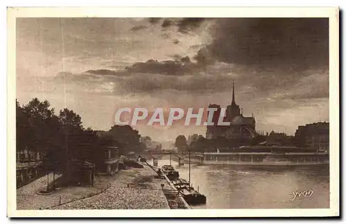 Ansichtskarte AK Paris Crepuscule sur Notre Dame