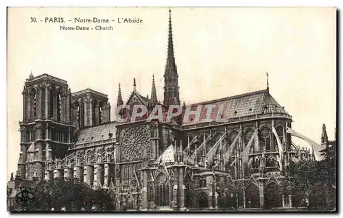 Cartes postales Paris Notre Dame L Abside Notre Dame