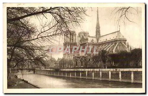 Ansichtskarte AK Paris En Flanant Notre dame et le Square de l Archeveche Notre Dame and ArchevecheSuare