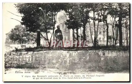 Ansichtskarte AK Paris Des Remparts Vestiges Presumes de Paris au Temps de Philippe Auguste