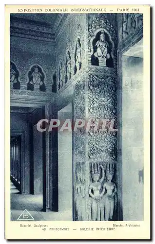 Ansichtskarte AK Paris Exposition Coloniale Internationale Paris 1931 D Angkor Vat Galerie Interieure