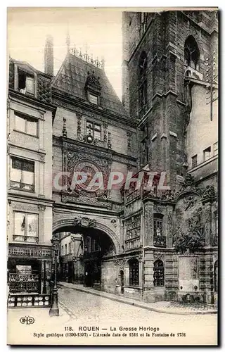 Cartes postales Rouen La Grosse Horloge