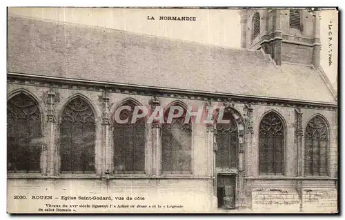 Cartes postales Rouen Eglise Saint Godard Vue de Cote