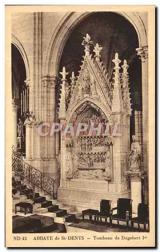 Cartes postales Saint Denis Abbaye Tombeau de Dagobert 1er