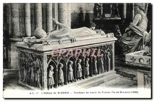 Ansichtskarte AK Abbaye de St Denis Tombeau de Louis de France Fils de St Louis 1260