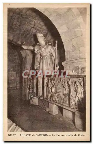 Cartes postales Abbaye de Saint Denis La France Statue de Cortot