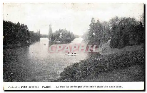 Cartes postales Collection Petit Journal Paris La Bois de Boulogne Vue prise entre les deux lacs