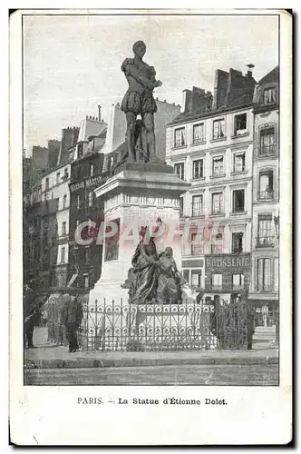 Cartes postales Paris La Statue d Etienne Dolet