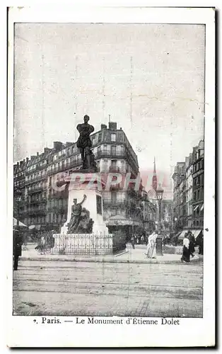 Cartes postales Paris La Monument d Etienne Dolet