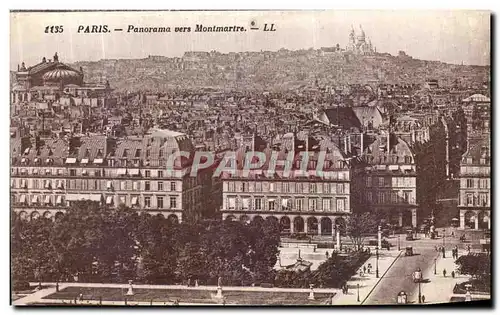 Cartes postales Paris Panorama vers Montmartre Sacre Coeur