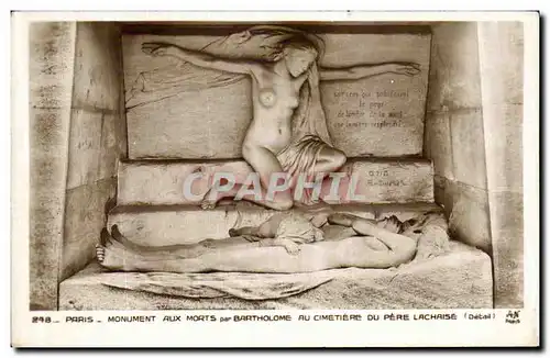 Ansichtskarte AK Paris Monument Aux Morts par Bartholome Au Cimetiere Du Pere Lachaise