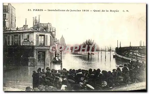 Ansichtskarte AK Paris Inendations de Janvier 1910 Quai de la Rapee