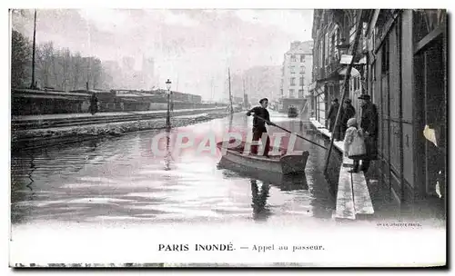 Cartes postales Paris Inonde Appel au Passeur Publicite Lait d Appenzell