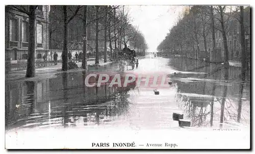 Cartes postales Paris Inonde Avenue Rapp Publicite Lait d Appenzell