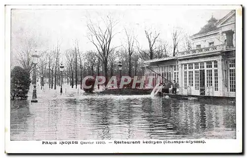 Cartes postales Paris Inonde Restaurant Ledoyen Champs Elysees