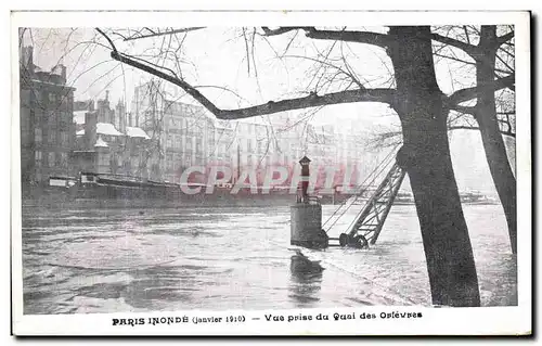 Cartes postales Paris Inonde Vue Prise du Quai des Orfevres