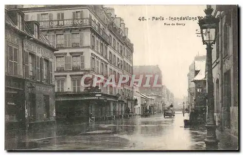 Cartes postales Paris Inondations Rue de Bercy