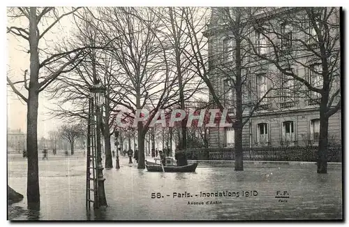 Cartes postales Paris Inondations Avenue d Antin