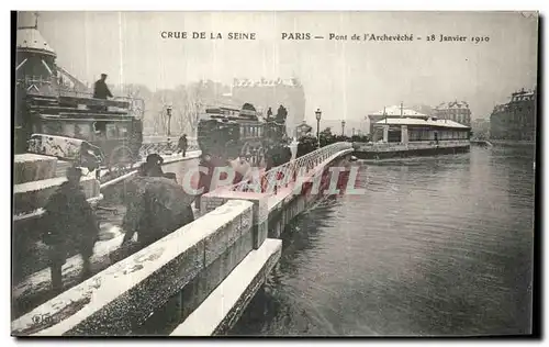 Ansichtskarte AK Cure De La Seine Paris Pont de l Archeveche