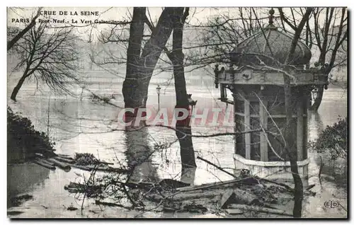 Ansichtskarte AK Paris Crue De la Seine Pont Neuf Le Vert Galant inonde