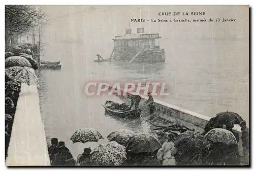 Ansichtskarte AK Paris Crue De la Seine La seine a Grenelle Matinee du 23 janvier 1910