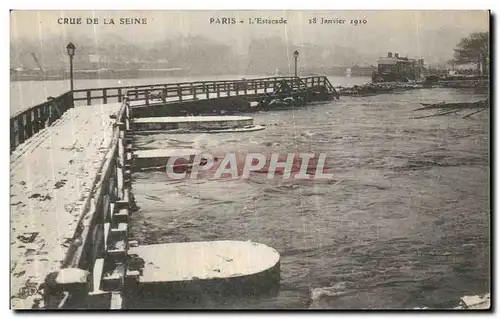 Ansichtskarte AK Paris Crue De la Seine L Estacade