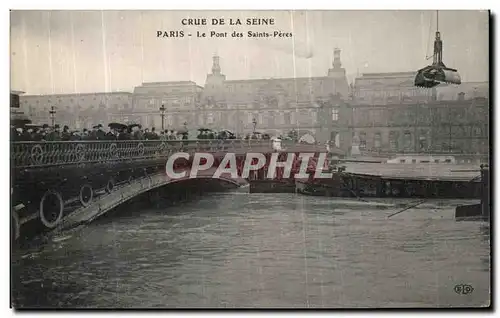 Ansichtskarte AK Paris Crue De la Seine Le Pont des Saints Peres