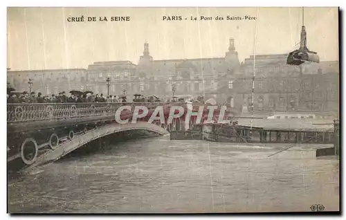 Ansichtskarte AK Paris Crue De la Seine Le Pont des Saints Peres