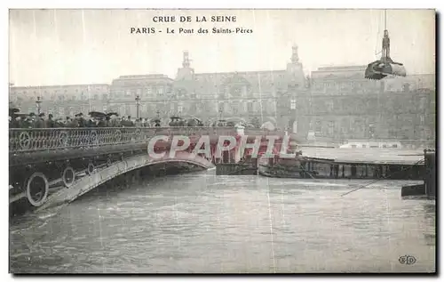 Ansichtskarte AK Paris Crue De la Seine Le Pont des Saints Peres