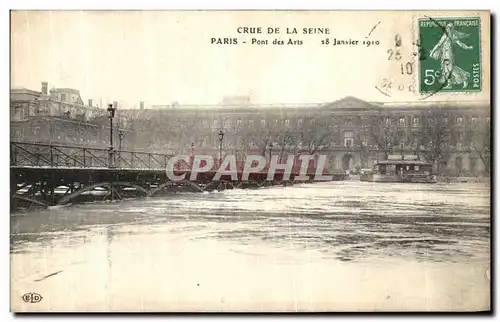 Cartes postales Paris Crue De la Seine Pont des Arts