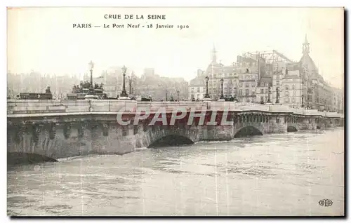 Ansichtskarte AK Paris Crue De la Seine Le Pont Neuf