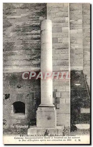 Ansichtskarte AK Paris Vincennes Les fosses du Chateau Colonne Commemorative