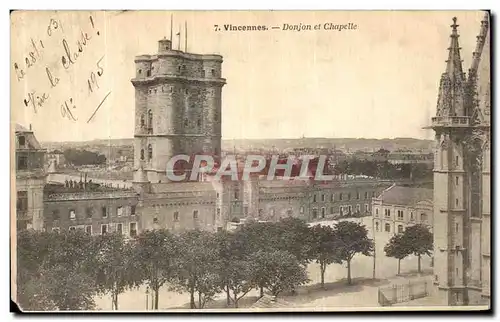 Cartes postales Vincennes Donjon et Chapelle