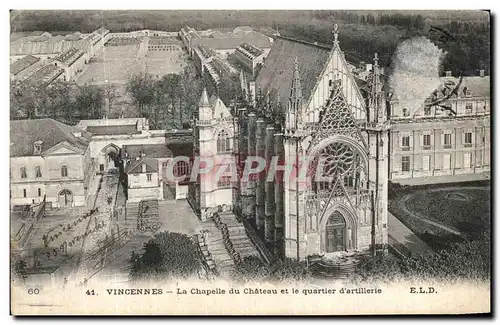 Cartes postales Vincennes La Chapelle du Chateau et le quartier d artillierie