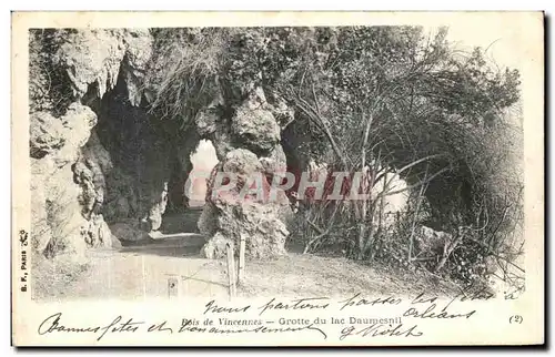 Cartes postales Bois de Vincennes Grotte du lac Daumesnil